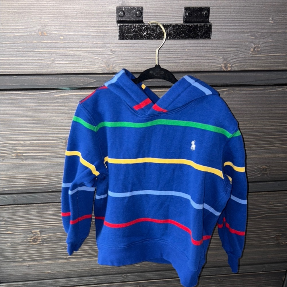 Ralph Lauren Kids Blue Striped Hoodie